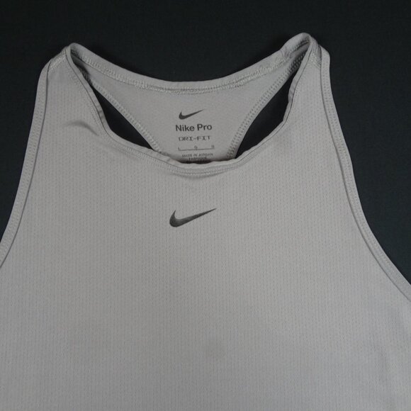 NIKE PRO DRI-FIT GRAY LARGE ATHLETIC WOMENS TANK TOP T-SHIRT L188 - Picture 3 of 3